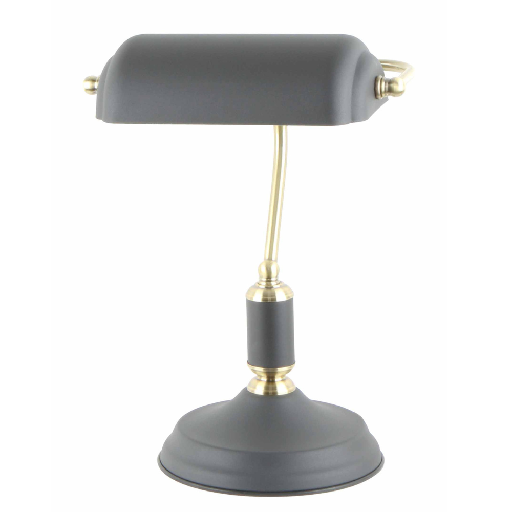 Banker Lampe Schwarz Gold